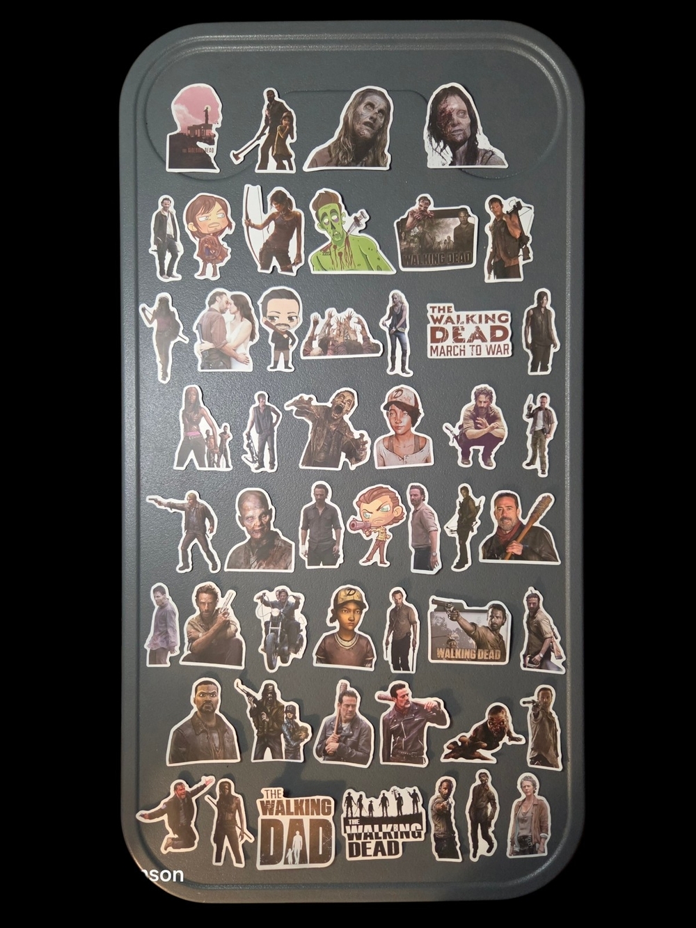 50 "The Walking Dead" Stickers -  3" & 2" Top To Bottom